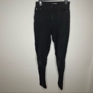 Fashion Nova black high waisted long jeans pants